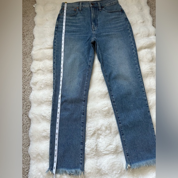 Madewell The Perfect Vintage Jeans Cut-off High Rise Straight Leg. - Picture 14 of 14